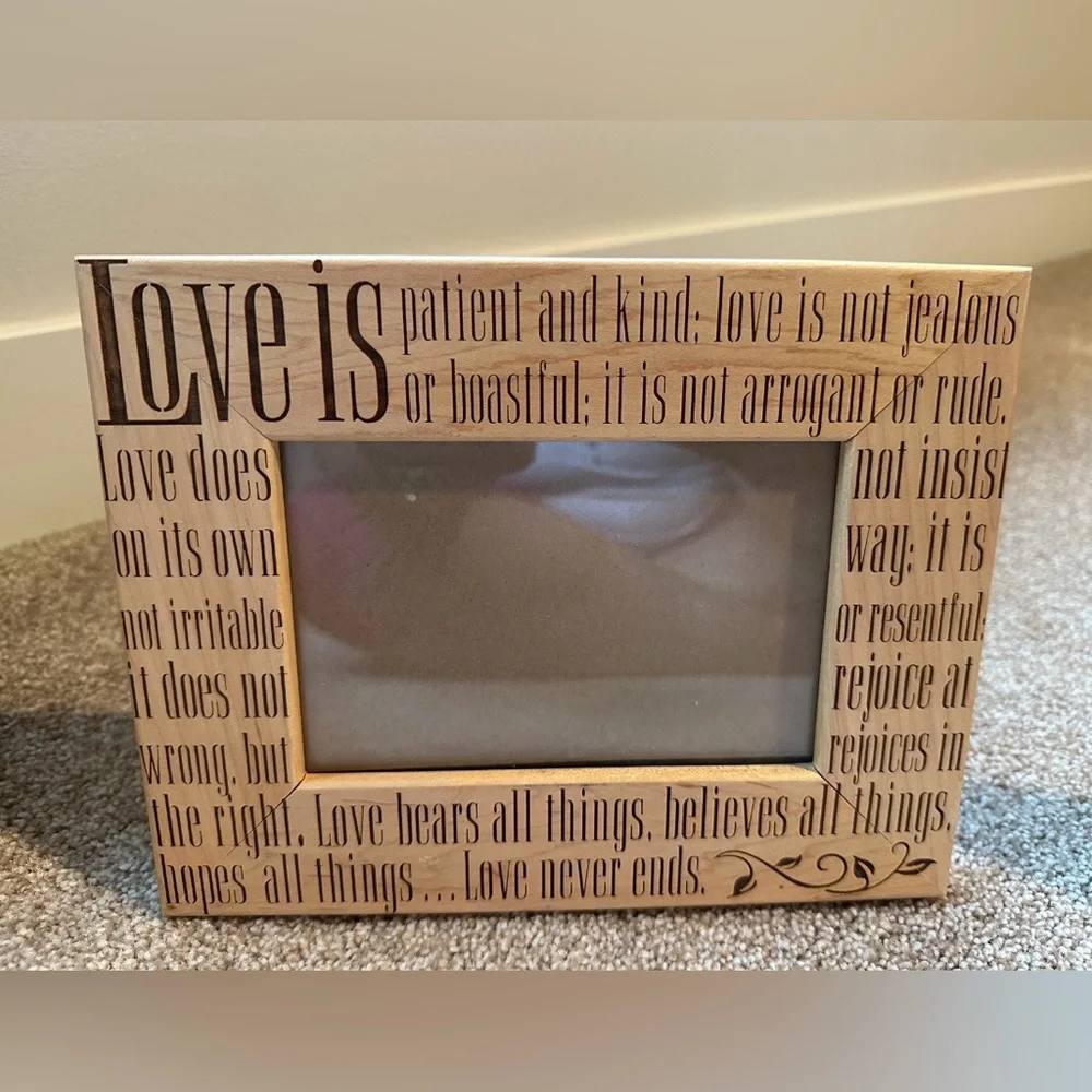 4x6 Love is... Laser Engraved Frame